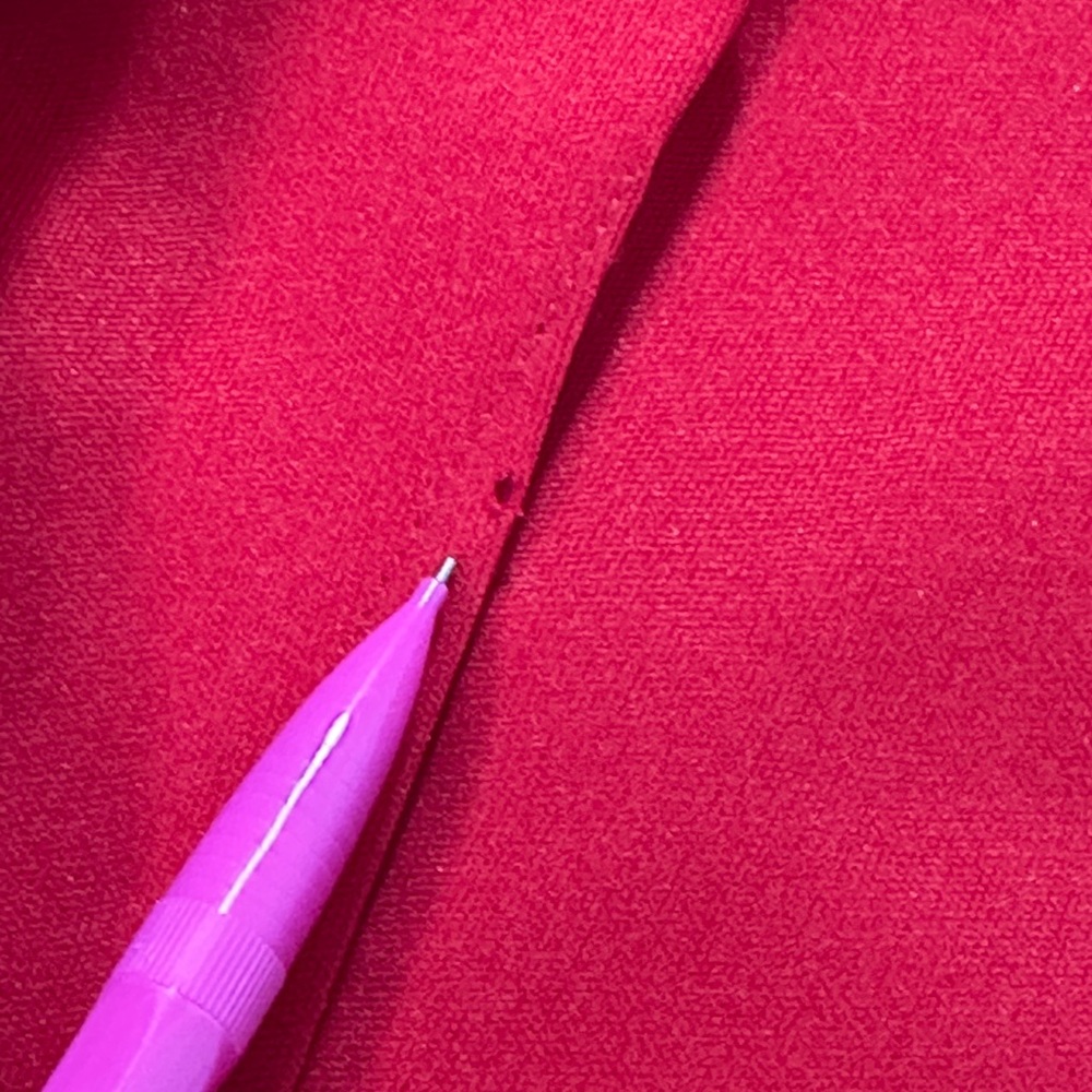 Cache Vintage Solid Red Asymmetrical Neckline Coc… - image 8